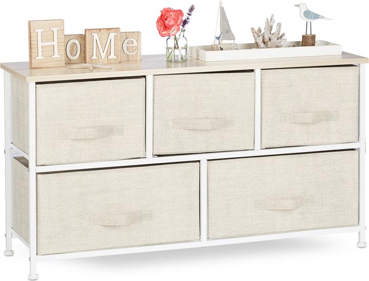 Actual product image Relaxdays Shelving System with Drawers (100 x 30 x 54.5 cm)