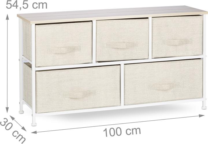 Actual product image Relaxdays Shelving System with Drawers (100 x 30 x 54.5 cm)