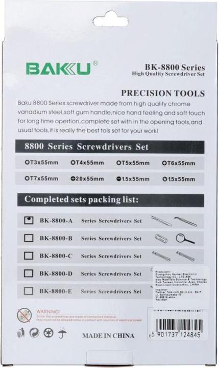 Produktbild OEM Zestaw narzędzi precyzyjnych BAKU BK8801
