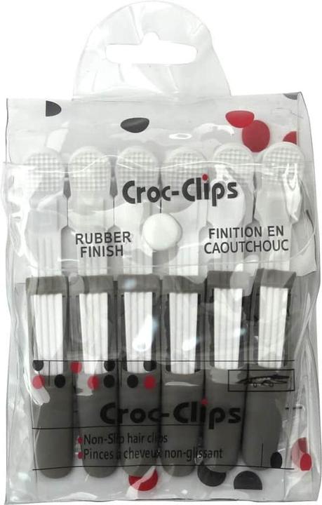 Image du produit Bate Croc Haar Klammern Plastik 6 Stück (Grau-Weiss) (6 pcs)