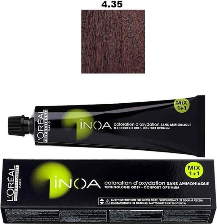 Actual product image L'Oréal Professionnel Inoa (Middle brown, Gold, Mahogany tree)