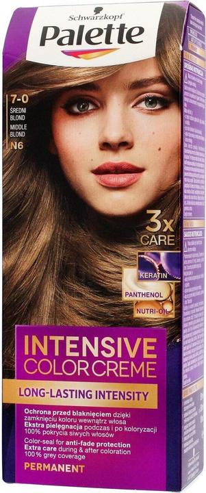 Schwarzkopf Professional Palette Intensive Color Creme Long Lasting Intensity - Hair Color N6 (N6 Middle Blonde)
