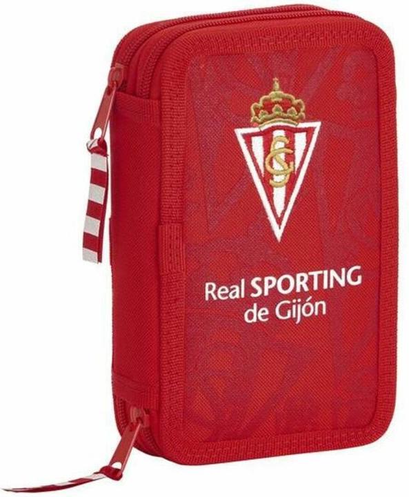 Real Sporting de Gijón Double spring bag Red 12.5 x 19.5 x 4 cm (28 pieces)