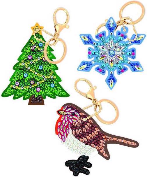 Craft Buddy Festive Joy, Crystal Art Keyring Kit