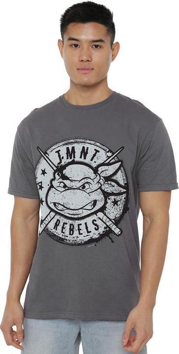 Immagine prodotto Teenage Mutant NT Rebels Maglietta Logo Effetto Invecchiato Uomo (M)