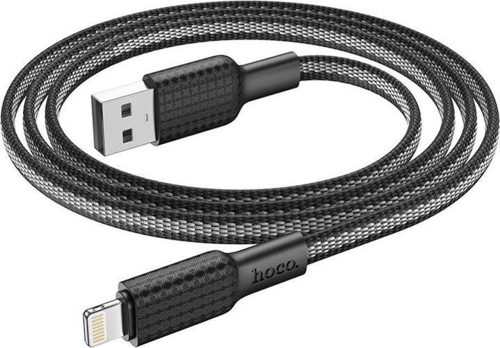 Actual product image Partner Telecom Hoco - Data Cable Jaeger (X69) - USB-A to Lightning, 12W, 2.4A, 1.0m - Black / White (1 m, USB 3.2 Gen 1, 12 W)