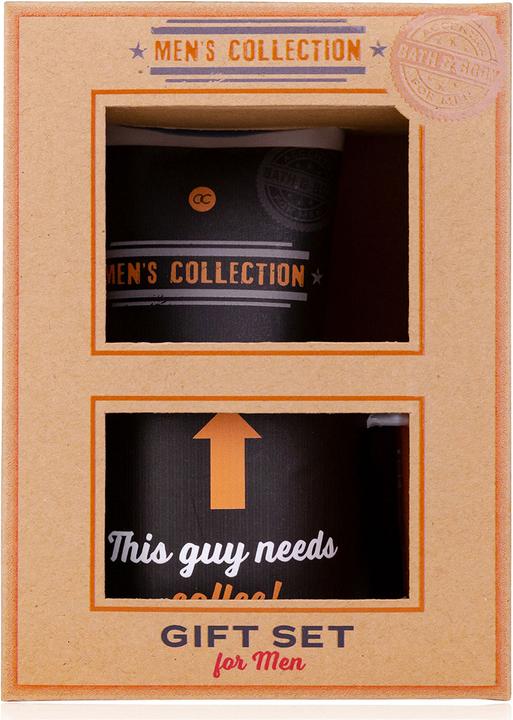 Accentra Geschenkset MEN'S COLLECTION in Geschenkbox aus Kraftpapier, inkl. 100ml Duschgel, Kaffeebecher (ca. (Körperpflegeset)