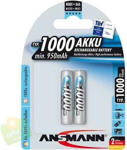 Produktbild Ansmann Batterie MaxE AAA (1 Stk., AAA, 800 mAh)