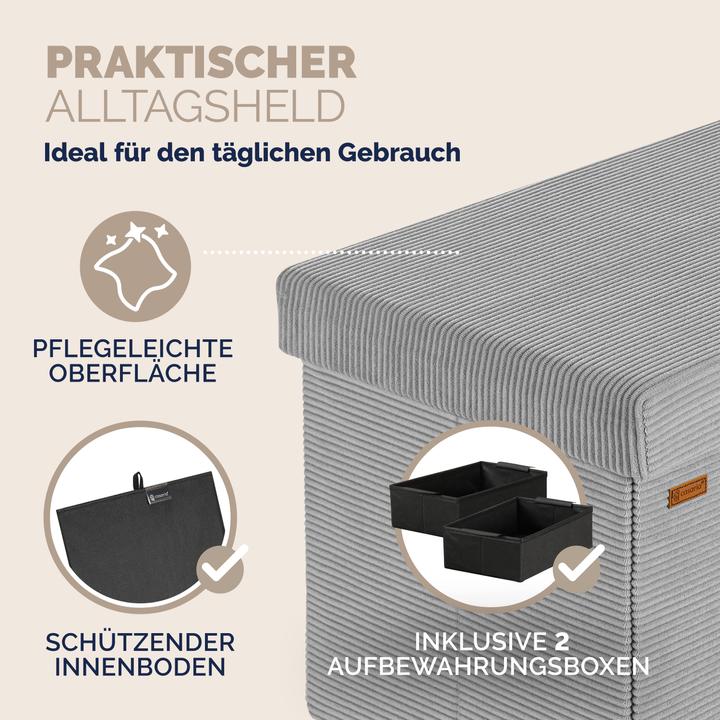 Image du produit Casaria Coffre de siège Cord (76 cm)