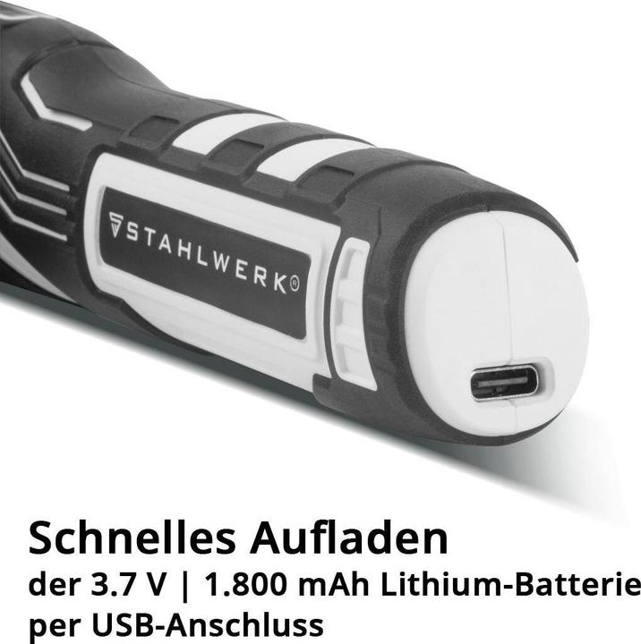 Actual product image Stahlwerk BLK-8 ST cordless soldering iron with 480°C soldering temperature in a complete set
