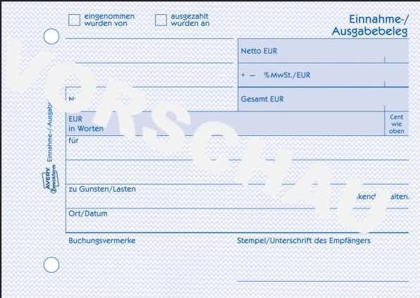 Produktbild Avery Einnahme-/Ausgabebeleg (50 x)