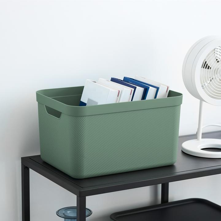 Actual product image Rotho Set of 3 decorative boxes with lid DIN A4 JIVE (36.5 x 26.5 x 20 cm, 48 l)
