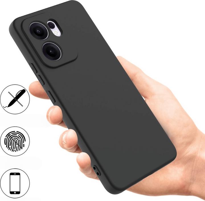 Actual product image Cover-Discount OPPO Reno13 F - Silikon Gummi Hülle mit Riemen (Oppo Reno 13 Pro)