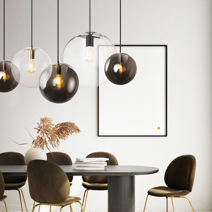 Produktbild s.luce Orb Glas-Hängeleuchte 2 bis 5-flammig inkl. 1-Phasen-Schienensystem (E27)