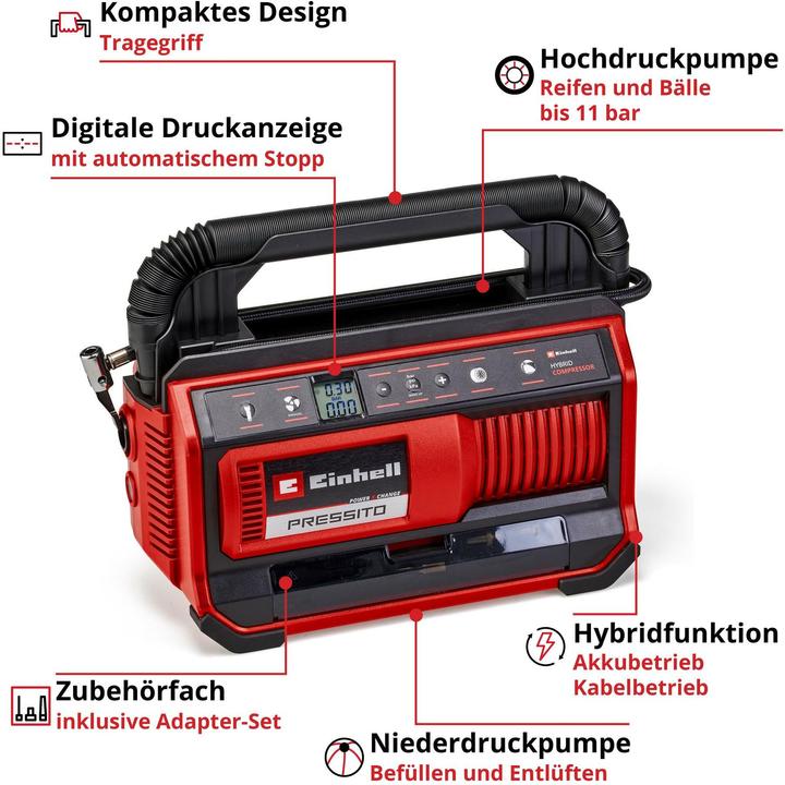Image du produit Einhell Pressito 18/25 hybride (11 bar, 0 l)