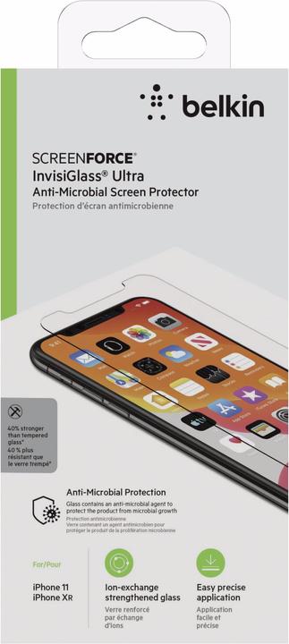 Actual product image Belkin ScreenForce InvisiG.Ultra antimik.iPhone 11/XR (1 Piece, Apple iPhone XR, Apple iPhone 11)