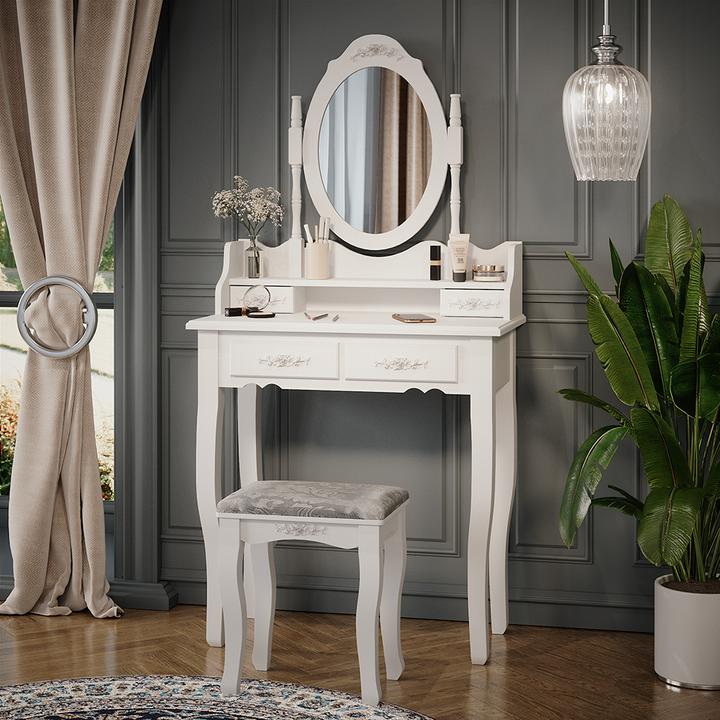 Produktbild Vicco Meghan mit Hocker (75 x 40 x 146.5 cm)