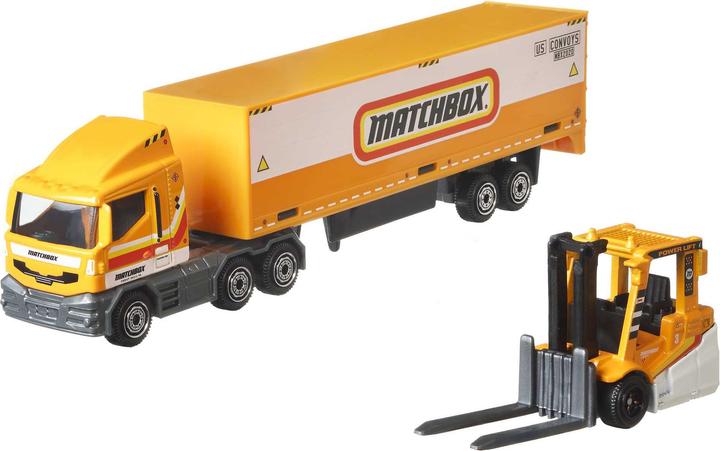 Produktbild Matchbox Super Convoy Sortiment, Sattelzug mit abnehmbaren Sattelschlepper, ein zusätzliches Fahrzeu