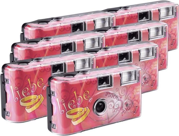 Actual product image Topshot Love Red Hearts disposable camera