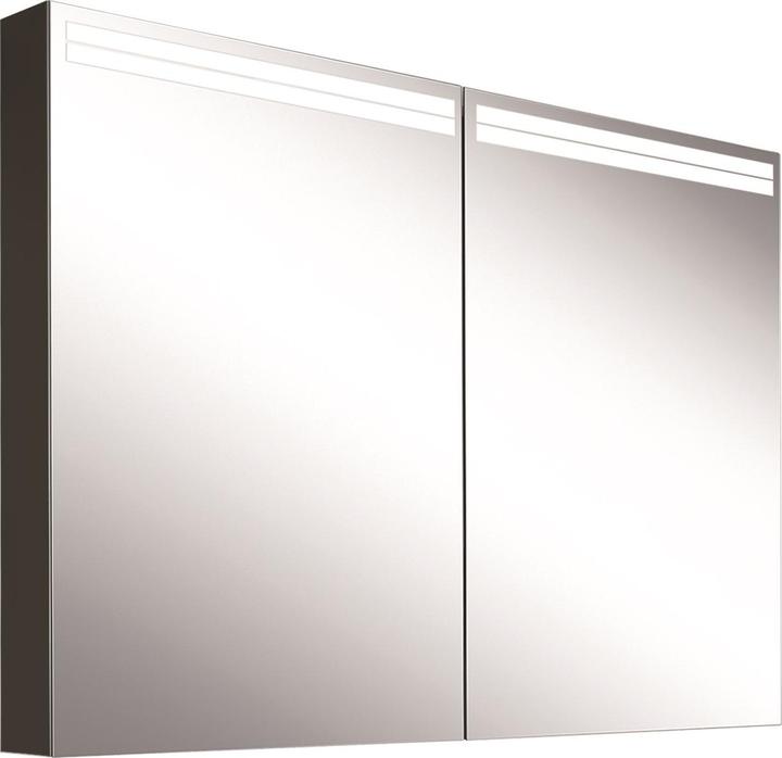 Produktbild Schneider ARANGALINE LED Lichtspiegelschrank, 2 Doppelspiegeltüren, 100x70x12cm, 160.500.02.41