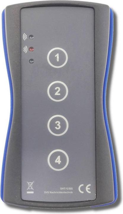 Actual product image SVS Nachrichtentechnik Handheld transmitter SHT 12 BS 4 channel Range max. (in free field): 1000 m 4.5 V