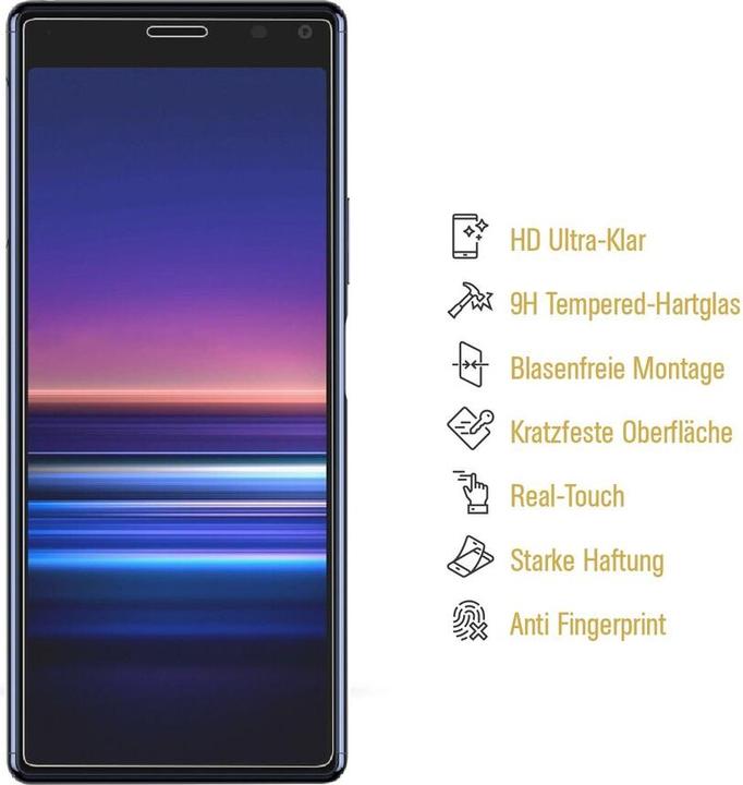 Produktbild Protectorking 1x echtes Tempered 9H Panzerhartglas 3D KLAR (1 Stück, Sony Xperia 8)