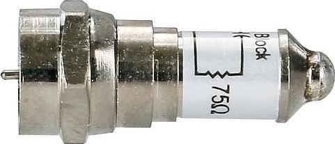 Actual product image Axing Terminating resistor CFA 11-00 75 Ohm, F-connector, DC (90 dB, Antenna cable)
