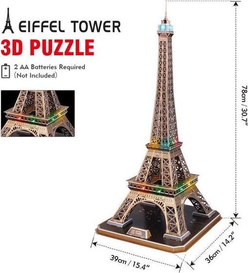 Produktbild Cubicfun PUZZLE 3D Eiffelturm (Das Licht) (84 Teile)