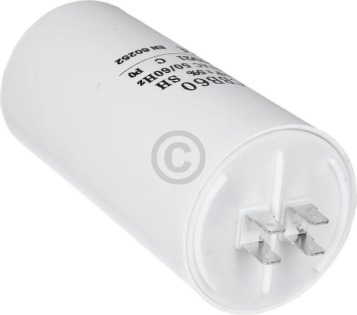 Produktbild Europart Kondensator 70µF 450V universal mit Steckfahnen Befestigungsschraube CBB60