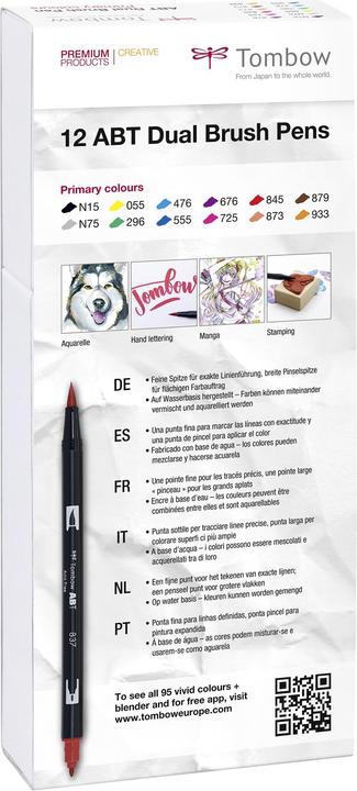Image du produit Tombow Stylo à double brosse ABT (Multicolore, 12 x)