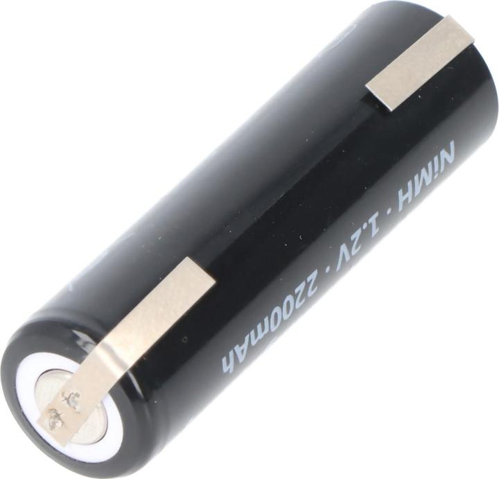Actual product image AccuCell Akku HHR2200 Mignon AA Zelle mit Lötfahne in U-Form (1 pcs., AA, 2200 mAh)