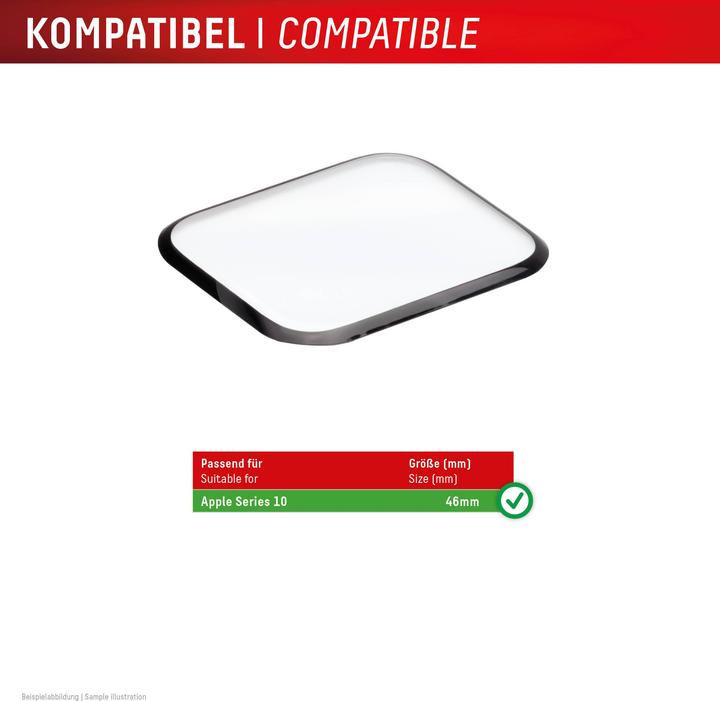 Produktbild Displex Full Cover Schutzfolie, Full Cover Watch Glass, Doppelpack
