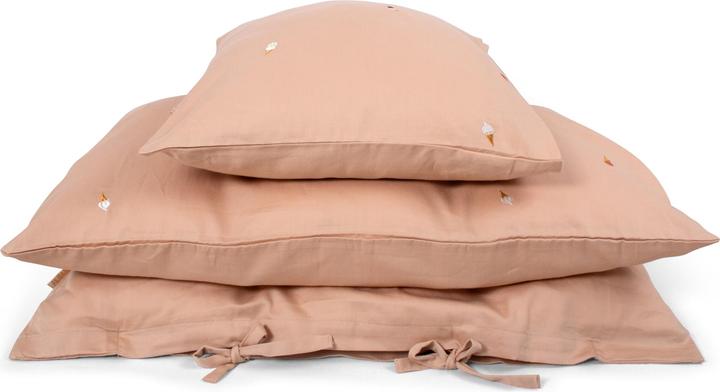 Actual product image Filibabba Baby Bedlinen – Embroidered Cool Summer Design – Frappé (70 x 100 cm, 40 x 45 cm)