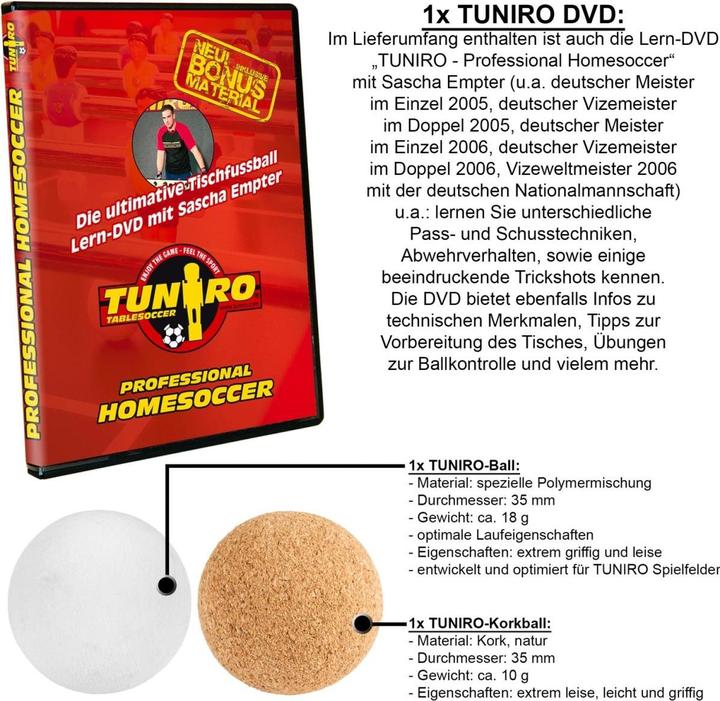 Produktbild Tuniro Kickertisch BASIC Platinum Tischkicker