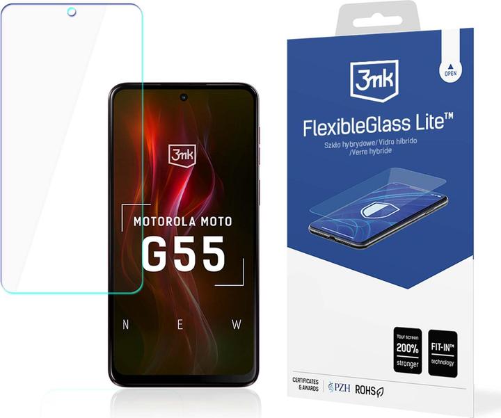 Produktbild 3MK FlexibleGlass Lite pro Motorola Moto G55 5G (5903108610322) (1 Stück, Motorola Moto C)