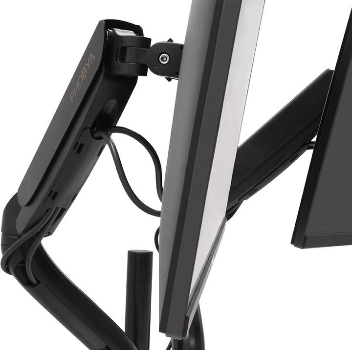 Produktbild Phobya Dual Monitorarm (Tisch, 34")