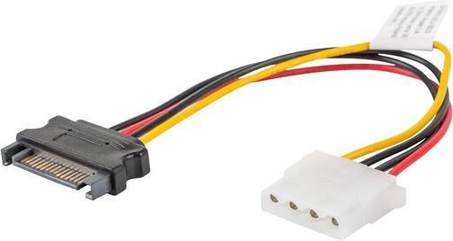 Lanberg Cavo SATA zasilający - Molex M/F 15cm