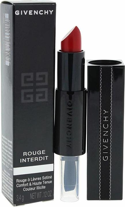 Actual product image Givenchy Red Forbidden Satin Lipstick 14 Redlight 3.4g (14 Redlight)