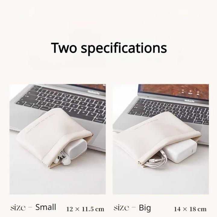 Actual product image Only-Bags.Store Data cable Storage bag automatically closes wired headphones Carrying case Charger