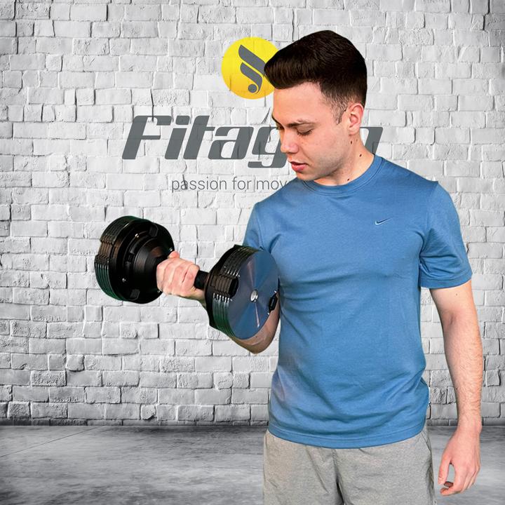 Actual product image Fitagon Adjustable dumbbell Pro (1 x 3 kg - 24 kg)