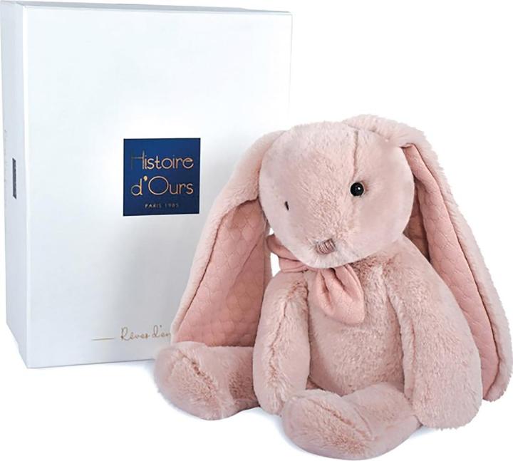 Actual product image Doudou et Compagnie Preppy Chic bunny, pink 30cm (40 cm)