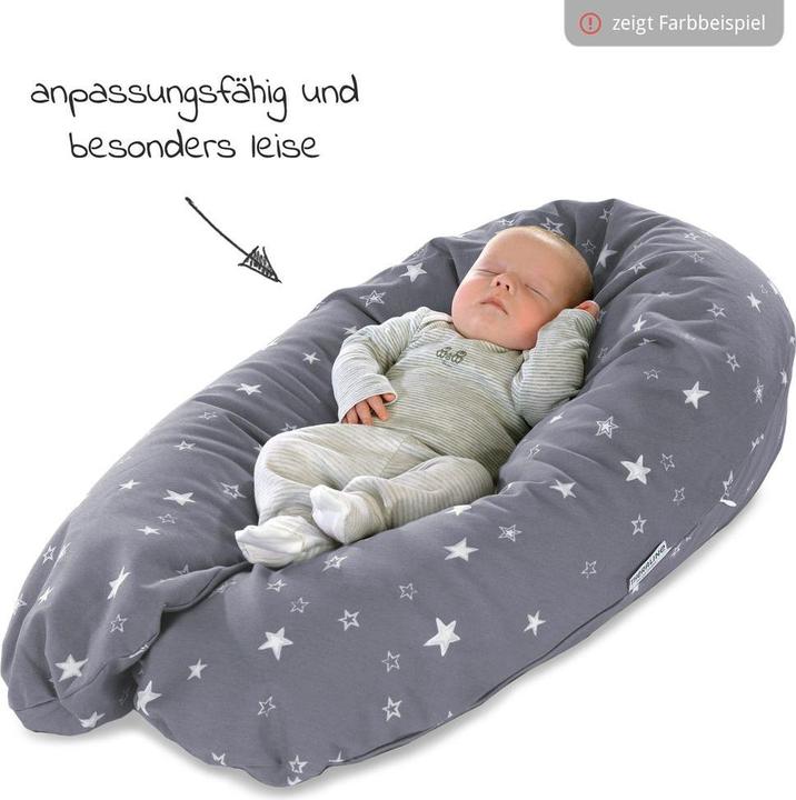 Actual product image Theraline Nursing pillow "The Original" with micro pearl filling incl. cover 190 cm (38 cm)