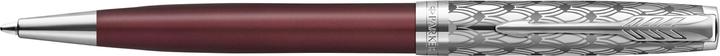 Actual product image Parker Ballpoint pen Sonnet Premium Metal & C.C. sw M (Stainless steel, Red, 1 x)