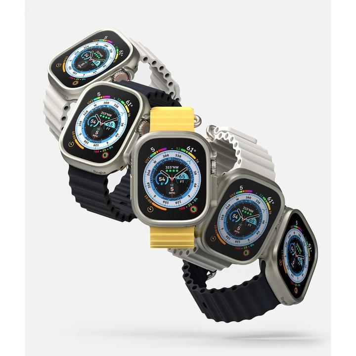 Actual product image Ringke Apple smartwatch screen frame, grey, 49 mm