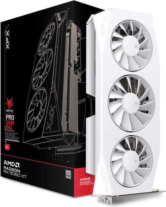 Produktbild XFX VGA 16GB RADEON RX9060XT Mercury OC Gaming WHITE (16 GB)