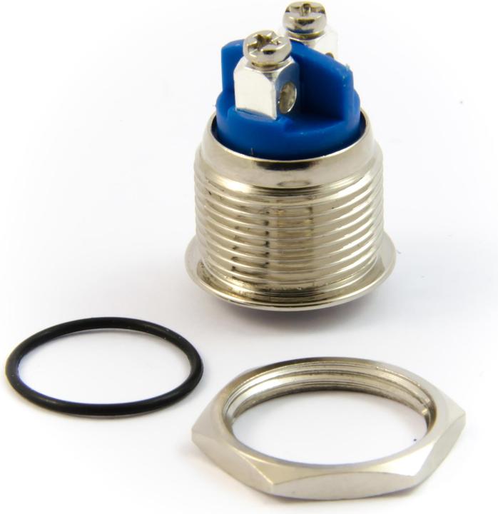 Actual product image Purecrea Flush Mount Pushbutton IP67 Stainless Steel 16mm 2P