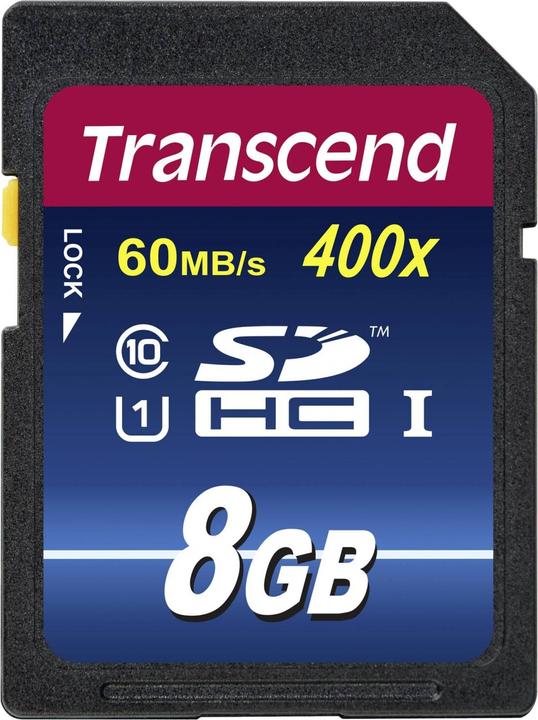 Image du produit Transcend Premium 400x (8 Go, SDHC, U1, UHS-I)