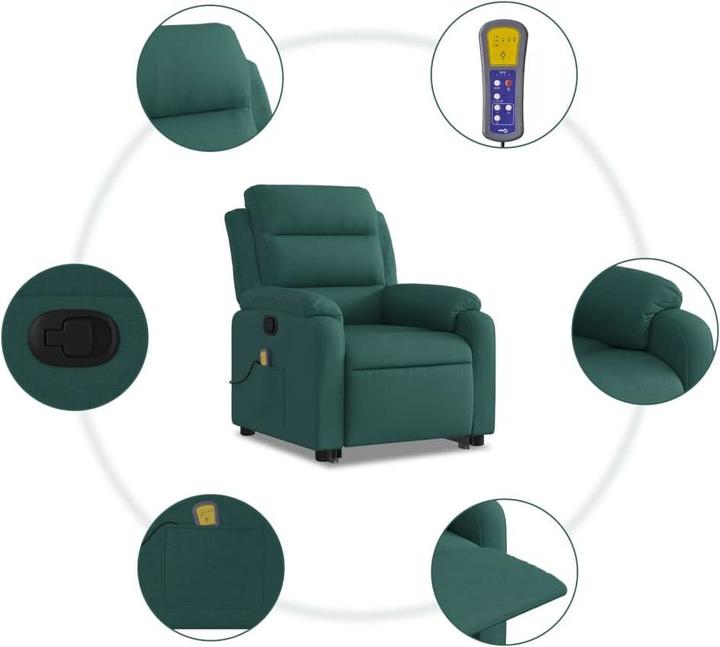 Actual product image VidaXL Massage chair with stand-up aid fabric
