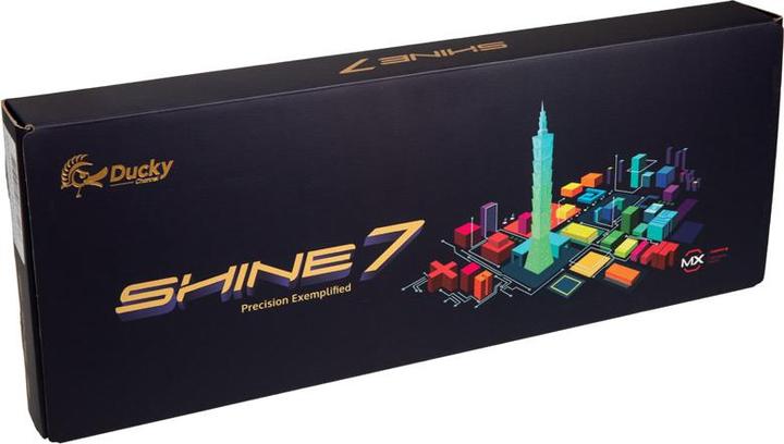 Actual product image Ducky Shine 7 PBT Gaming Keyboard, MX-Silent Red, RGB LED - blackout (US) (US, Cable)