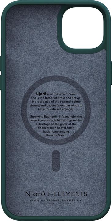 Actual product image Njord Hard Cover Salm.Leather Magsafe Case green (Apple iPhone 14 Plus)